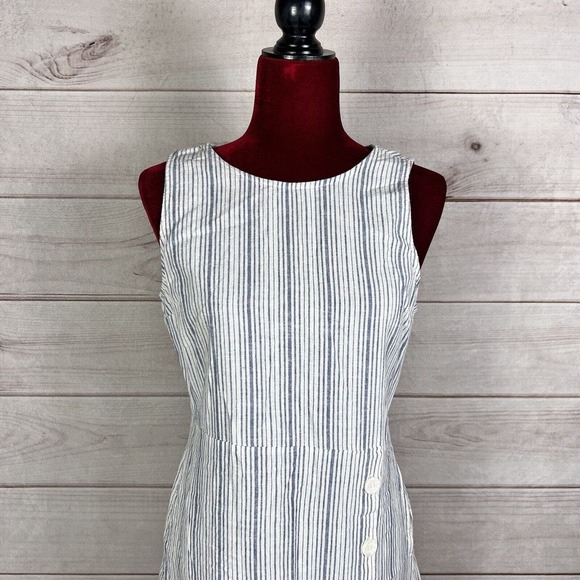 Marine Layer Tenley Skirt Midi Dress Stripe Cut Out - Picture 2 of 14